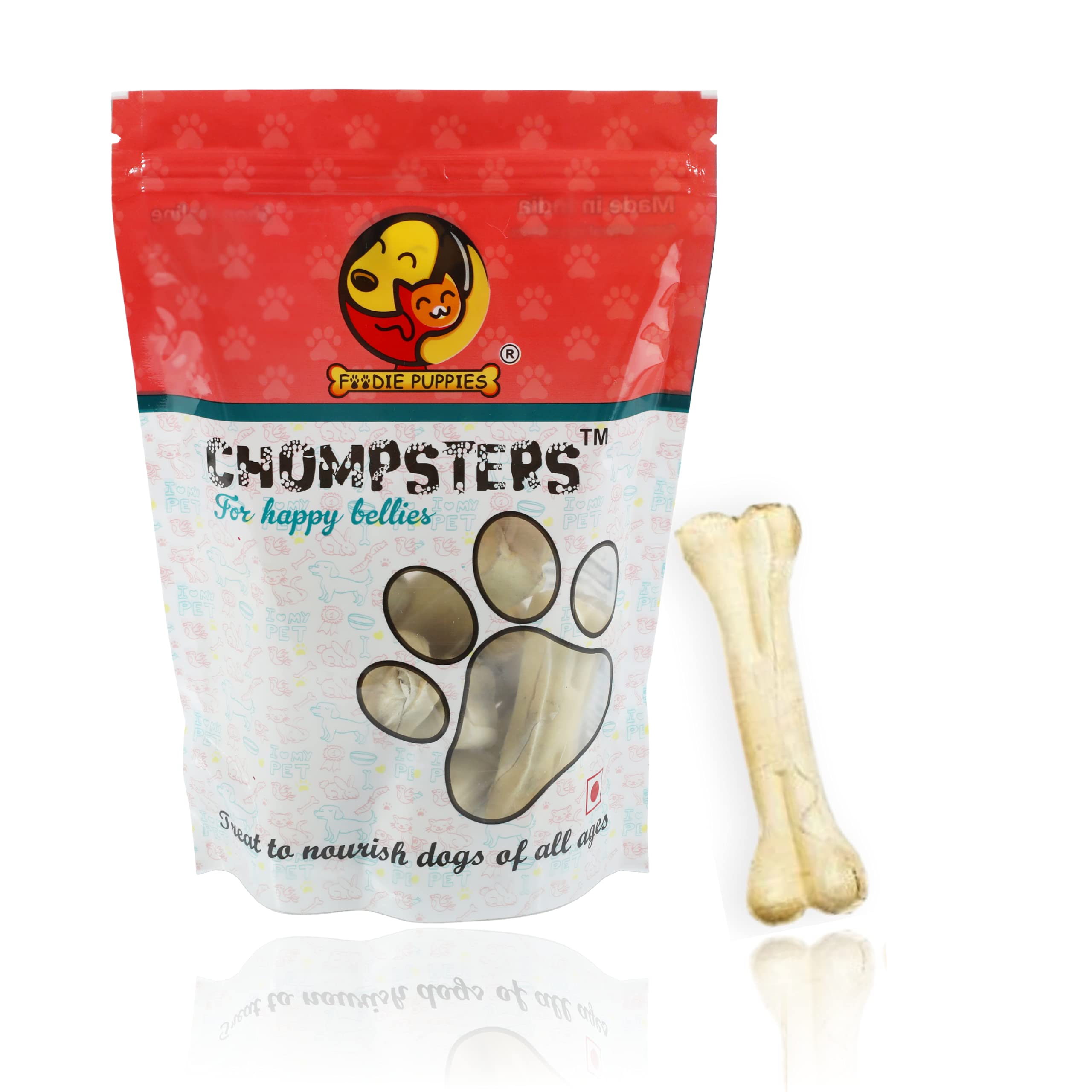 Foodie Puppies Chompsters Rawhide Pressed Bone Calcium Treat for Dogs - 5inch, 10Kg | Suitable for Puppy and Small Dogs | Best Healthy Dog Bones to Clean Teeth and Freshen Breath (B085NMTMTD) Amazon Price History, Amazon Price Tracker