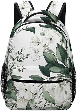 Laptop Backpack for Men Women Lightweight Daypack with Compartment Rucksack Green Branches Laptop Bag