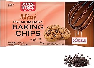 DOUzzle Mini Premium Chocolate Flavored Baking Chips, For Cookies, Cakes, Cupcakes (8.5 OZ, Pack of 1) NON-GMO, Vegan, No Artificial Flavors Kosher Parve