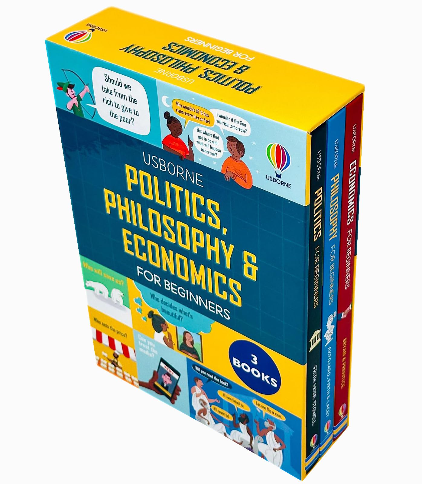 Usborne For Beginners 3 Books Collection Box set (Politics, Philosophy & Economics)
