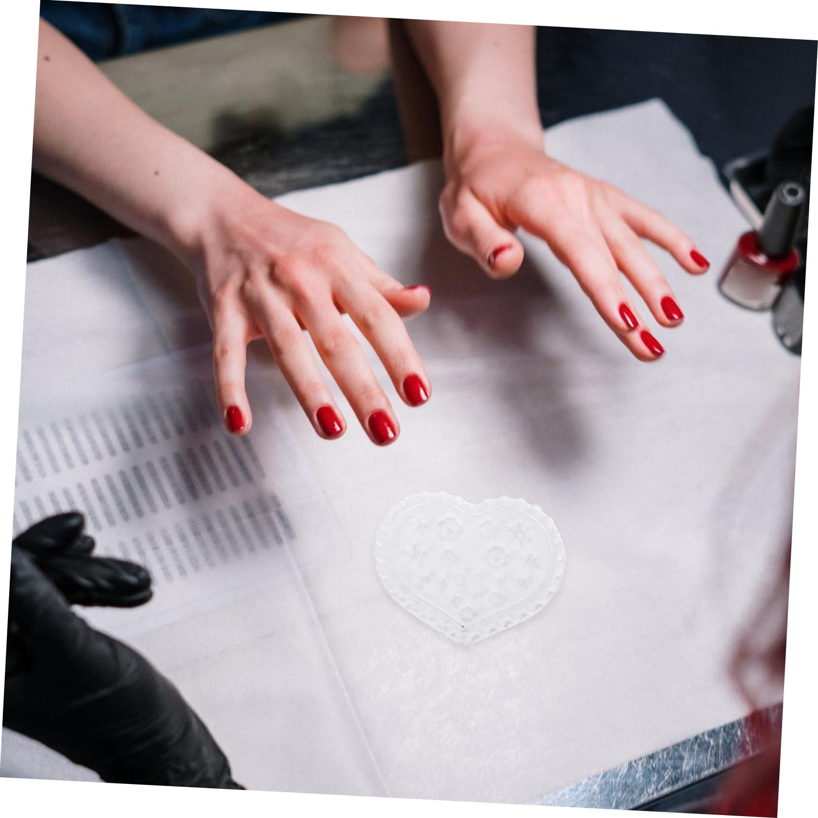 NUOBESTY 5sets Nagel Nail Art Set Handgemachte Maniküre Silikon Wiederverwendbare Leicht Zu Reinigen 3 Stücke * 5