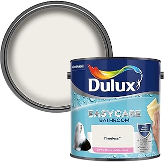 Dulux Easycare Bathroom Soft Sheen Emulsion Paint for Walls and Ceilings - Timeless 2.5 litres