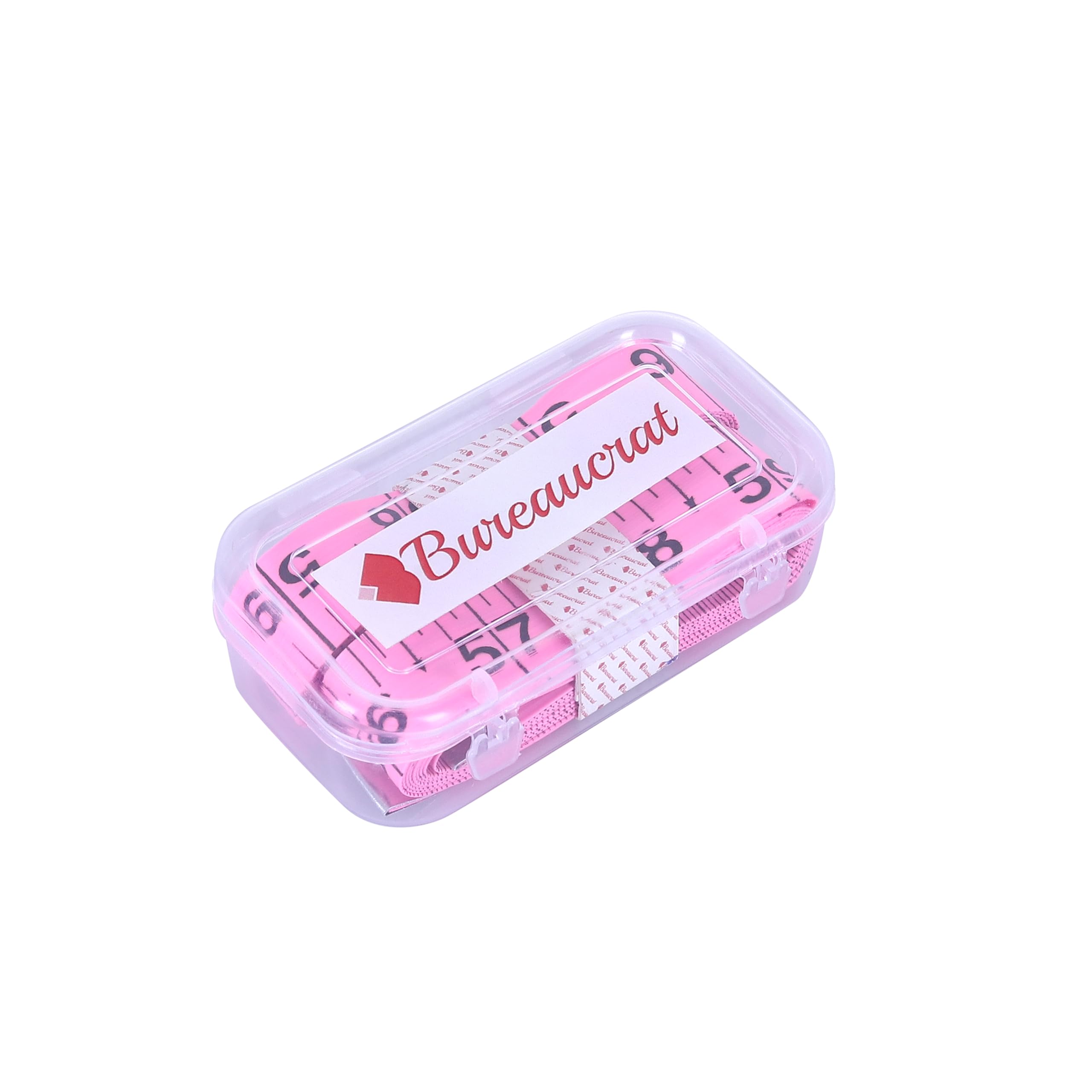 Bureaucrat Body Measuring Tape for Tailoring & Fitness | 150 cm / 60 Inch Dual Scale (cm & inch) | Flexible Fiberglass Cloth Measuring Tape for Sewing, Gym & Home Use (Pink,Pack of 5)