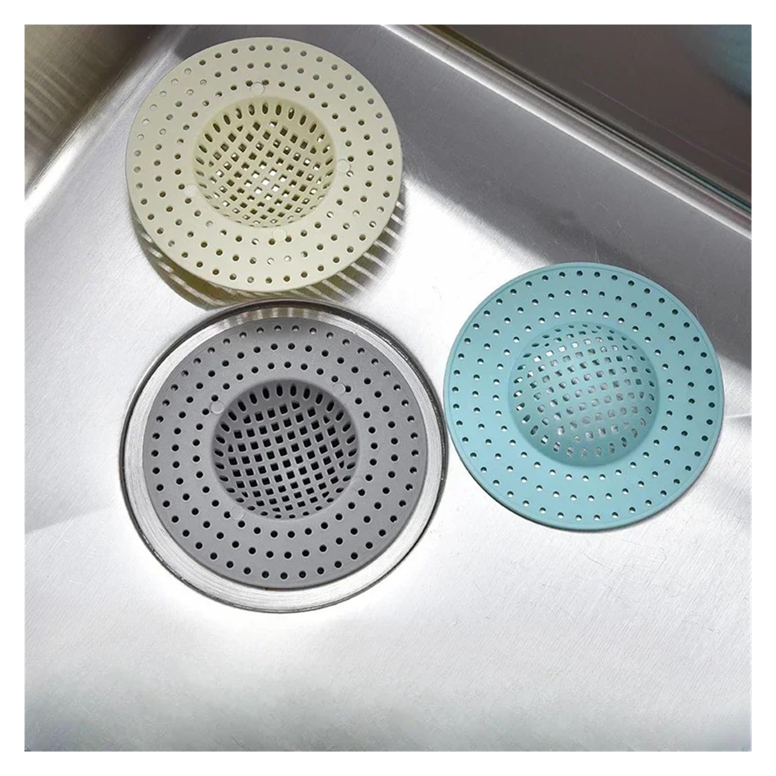 Fit for Kitchen Sink Filter Strainer - Hair Catcher & Waste Collector for Home Drainage Systems(E)