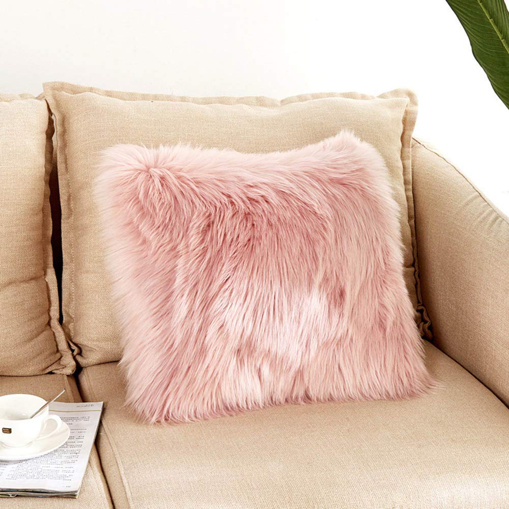Federa Cuscino,in Lana Artificiale Fodera per Cuscino, Super Soft
