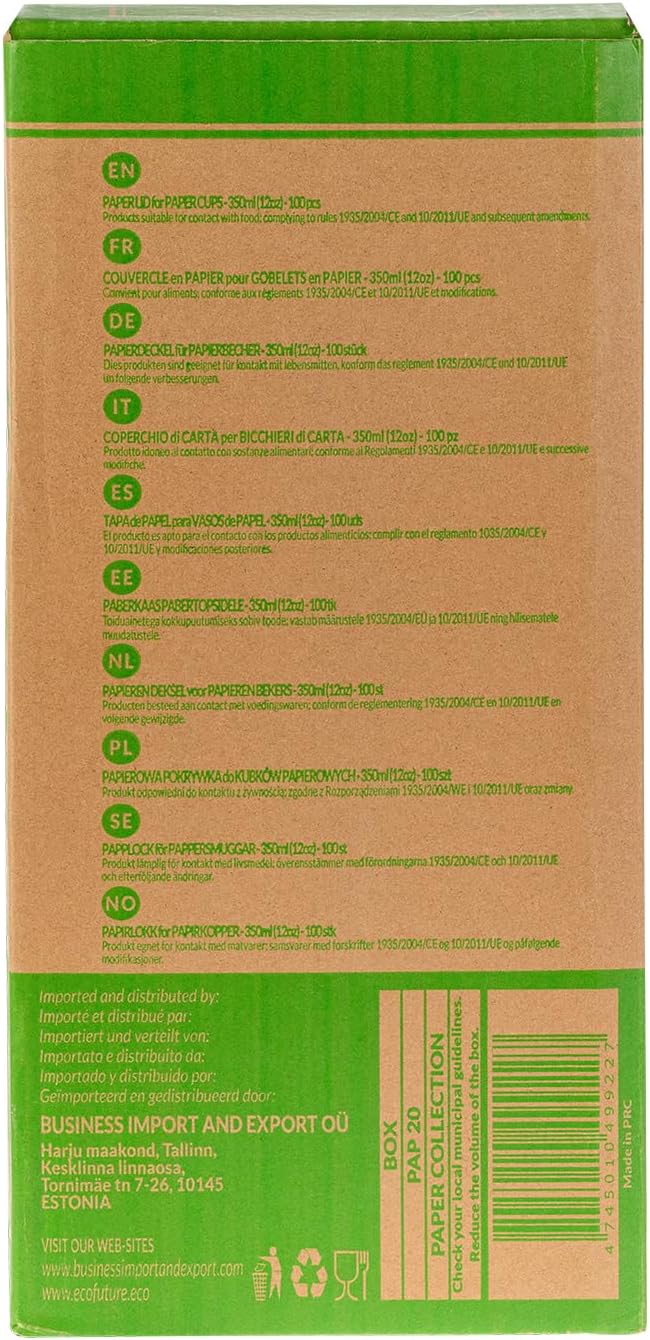 Eco Future papierové viečka v ekologickom balení