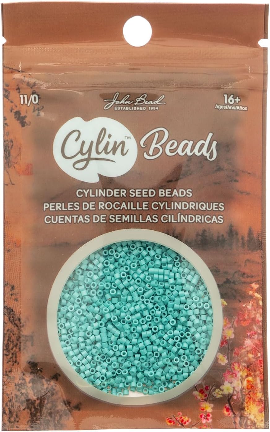 John Bead 25g Cylin Beads Opaque Vibrant Turquoise 11/0 Glass Cylindrical Seed Beads for Jewelry Bracelets Necklaces Earrings Making Embroidery Home Decor - Image 3