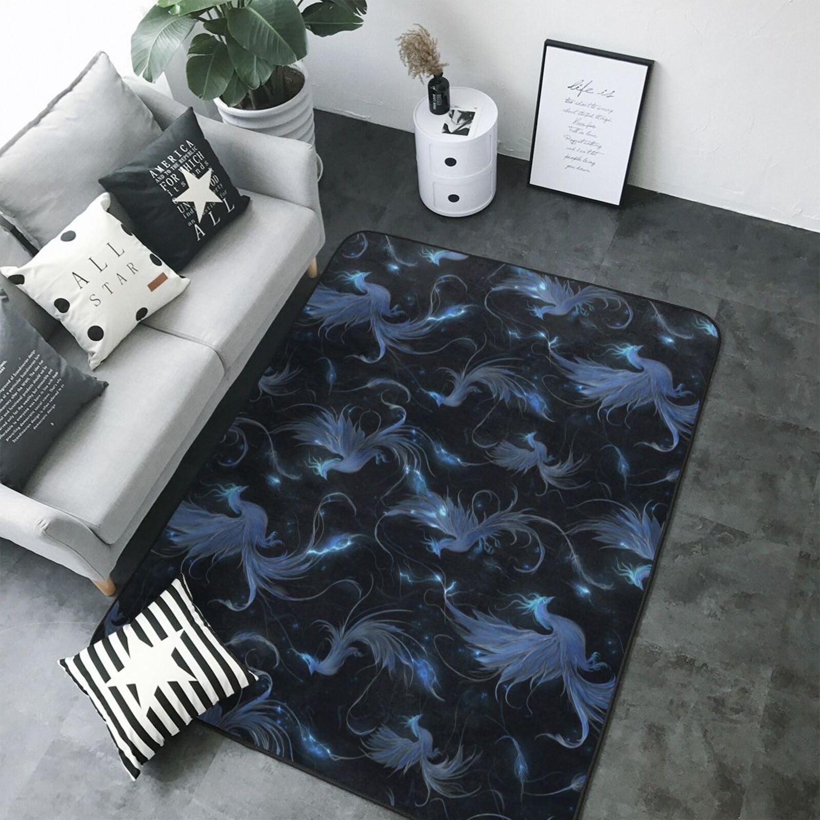 Tapis lavable et antidérapant grand format pour salle à manger et bureau