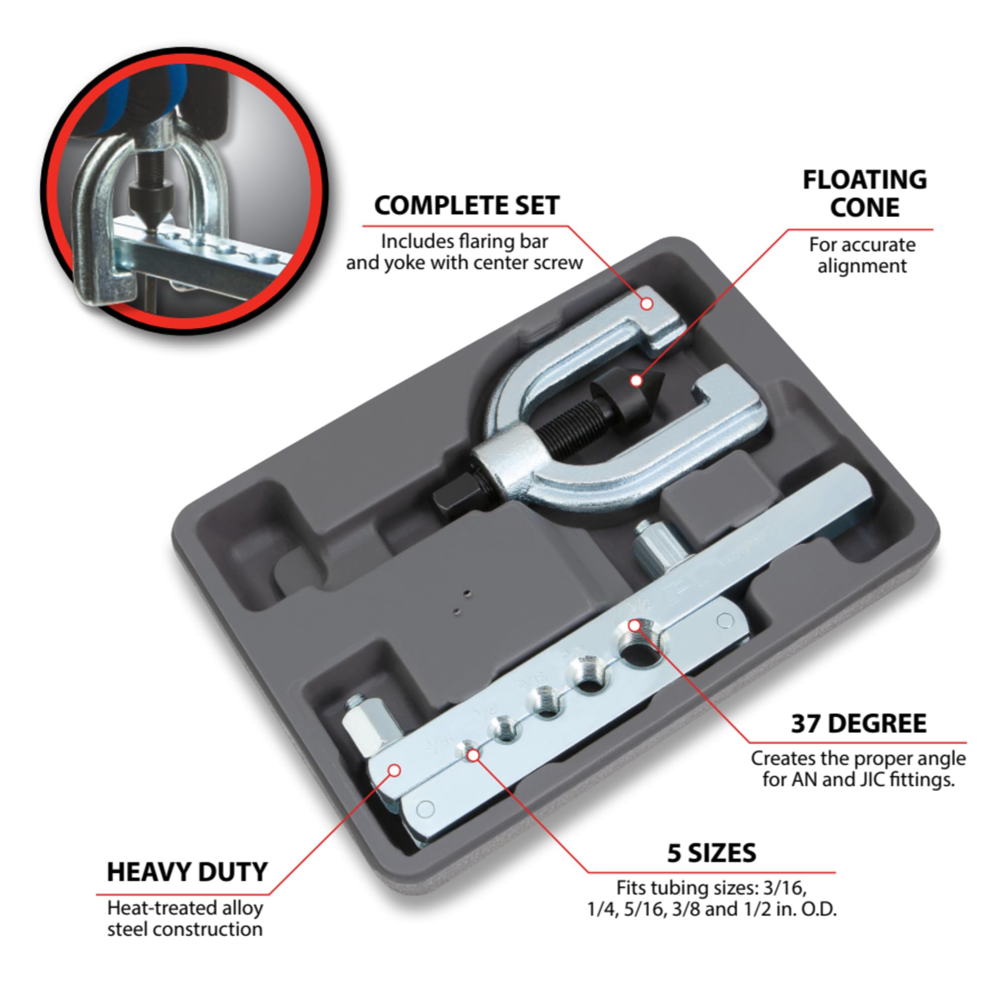 Amazon.com: Performance Tool W80671 37 Degree Flaring Tool For AN