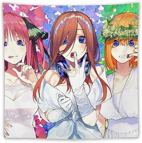 Amazon Co Jp 五等分の花嫁タペストリーアニメ インテリア おしゃれ壁掛け 部屋 ファブリック装飾品 個性ギフト 部屋 壁アート 誕生日プレゼント おしゃれ アニメ 萌え かわいい多機能 グッズ ホーム キッチン