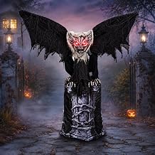 4.8FT Halloween Animatronics Gargoyle Tombstones Indoor Outdoor Decorations