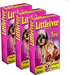 Kit 03 Anti Vermes, Carrapatos, Pulgas E Sarnas Para Gatos Mastigáveis 1mg 04comprimdos