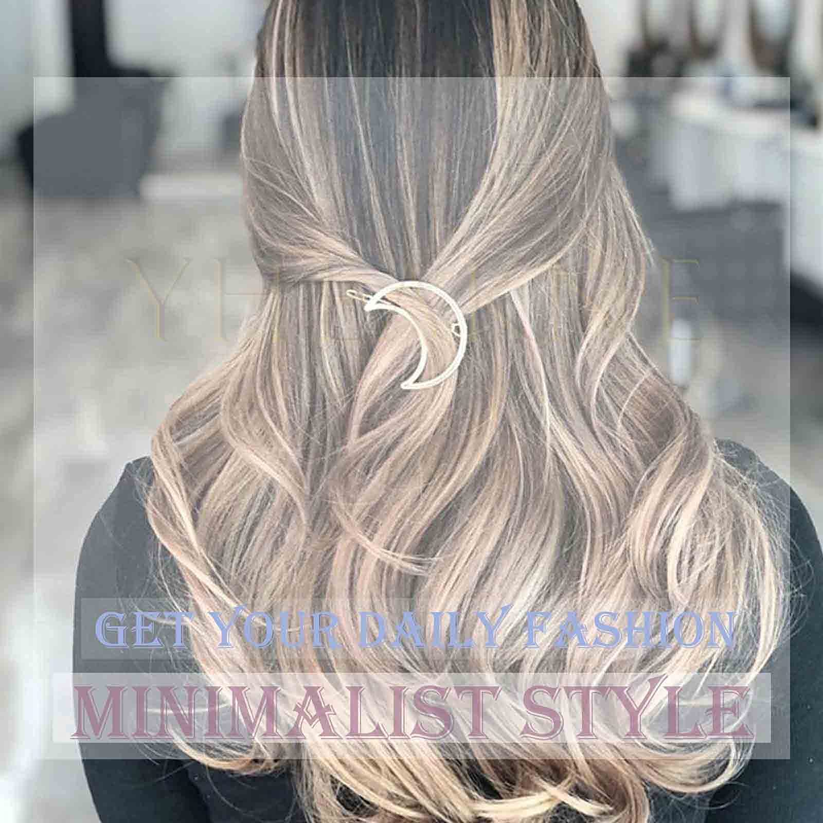 Barrette Cheveux Forme Lune - Accessoire Élégant Pour Femmes Et Filles