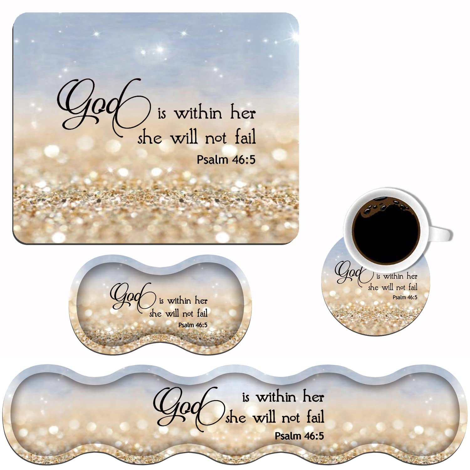 Ergonomic Wrist Rests - Pain Relief & Glitter Design -8