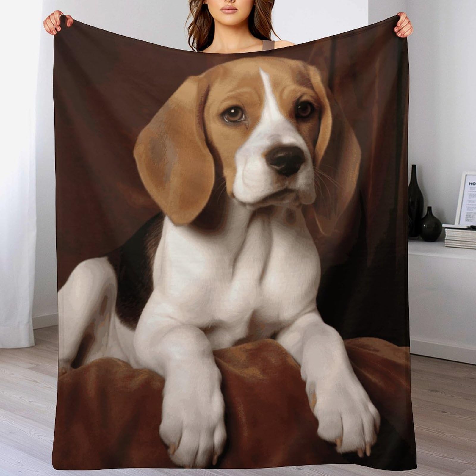 Weiche, gemütliche, weiche Decken für Damen, Überwurf, Bettdecke, Haustier, Hund, Beagle, warm, dekorativ, flauschige Decke für alle Jahreszeiten