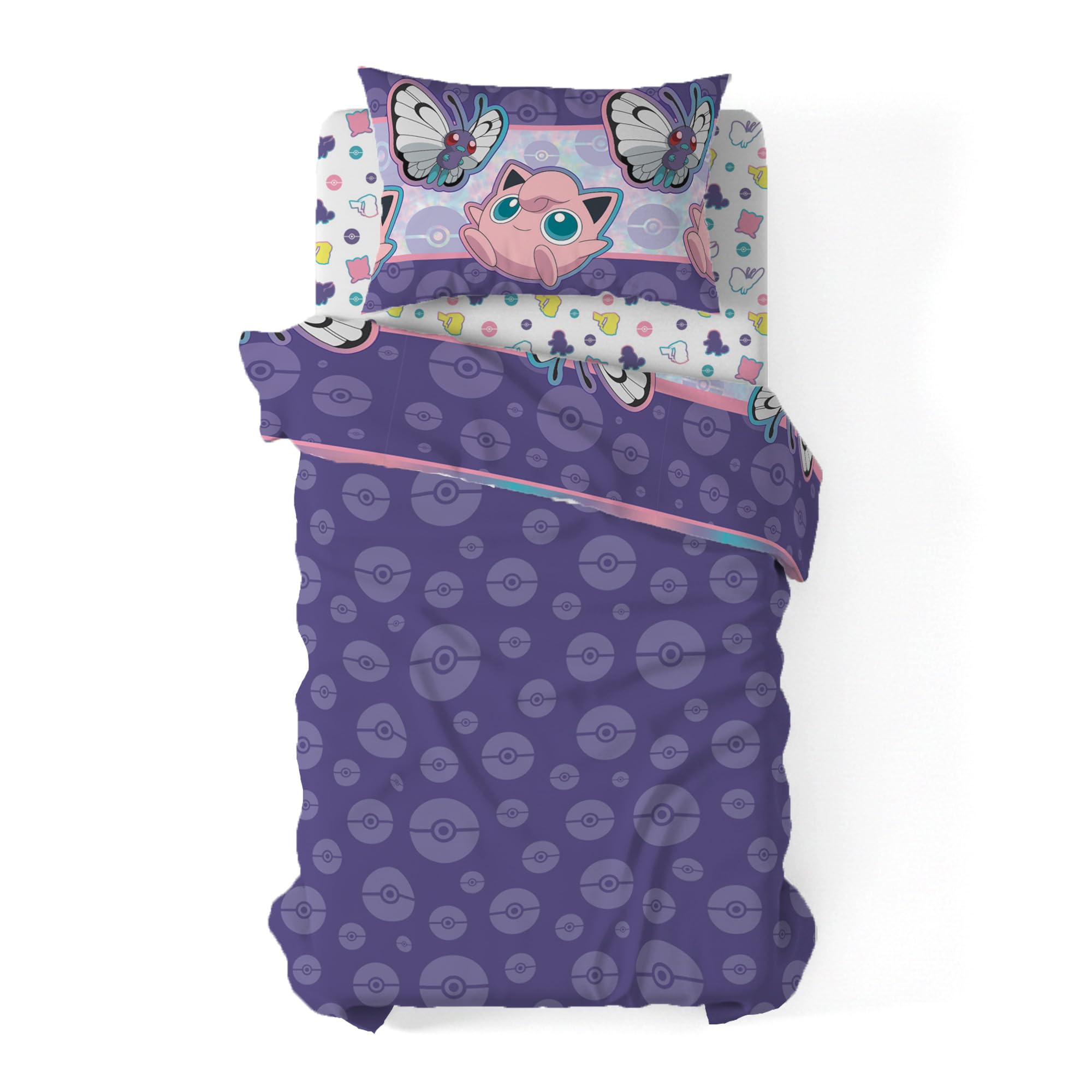 Northwest Juego de Cama rotativa Pokemon en una Bolsa, Individual, Friendly Battle