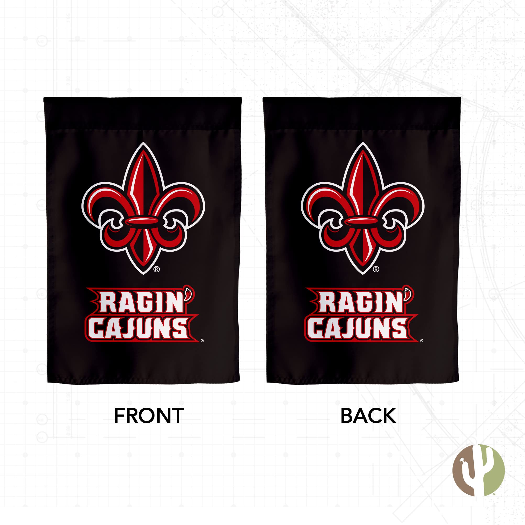University Of Louisiana Lafayette Gartenflagge – Doppelseitig, 100% Polyester