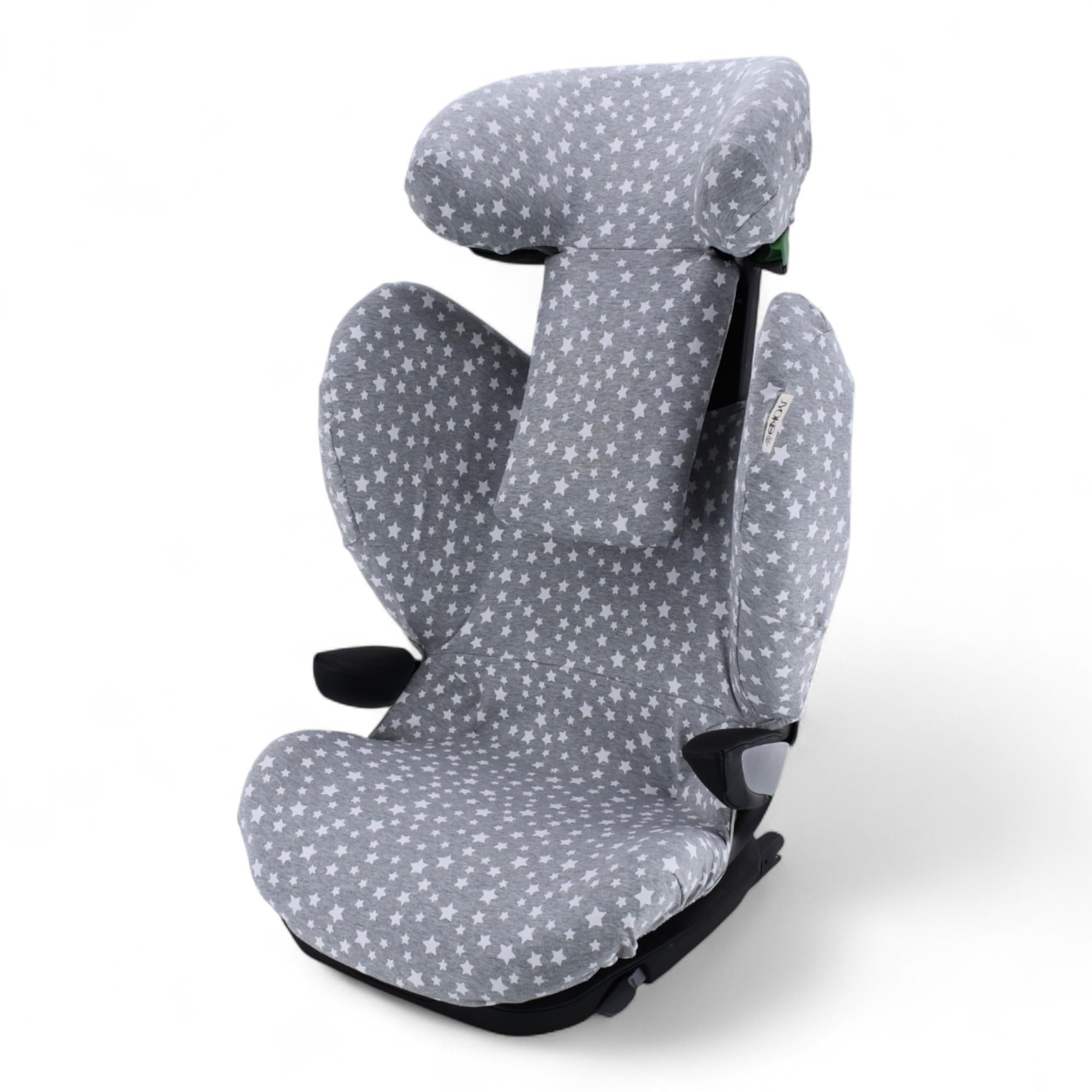 JYOKO Fodera in cotone biologico per seggiolino auto compatibile con Avionaut MAX Space - Traspirante, morbido e lavabile - Protezione e comfort per bambino (stampa White Star)