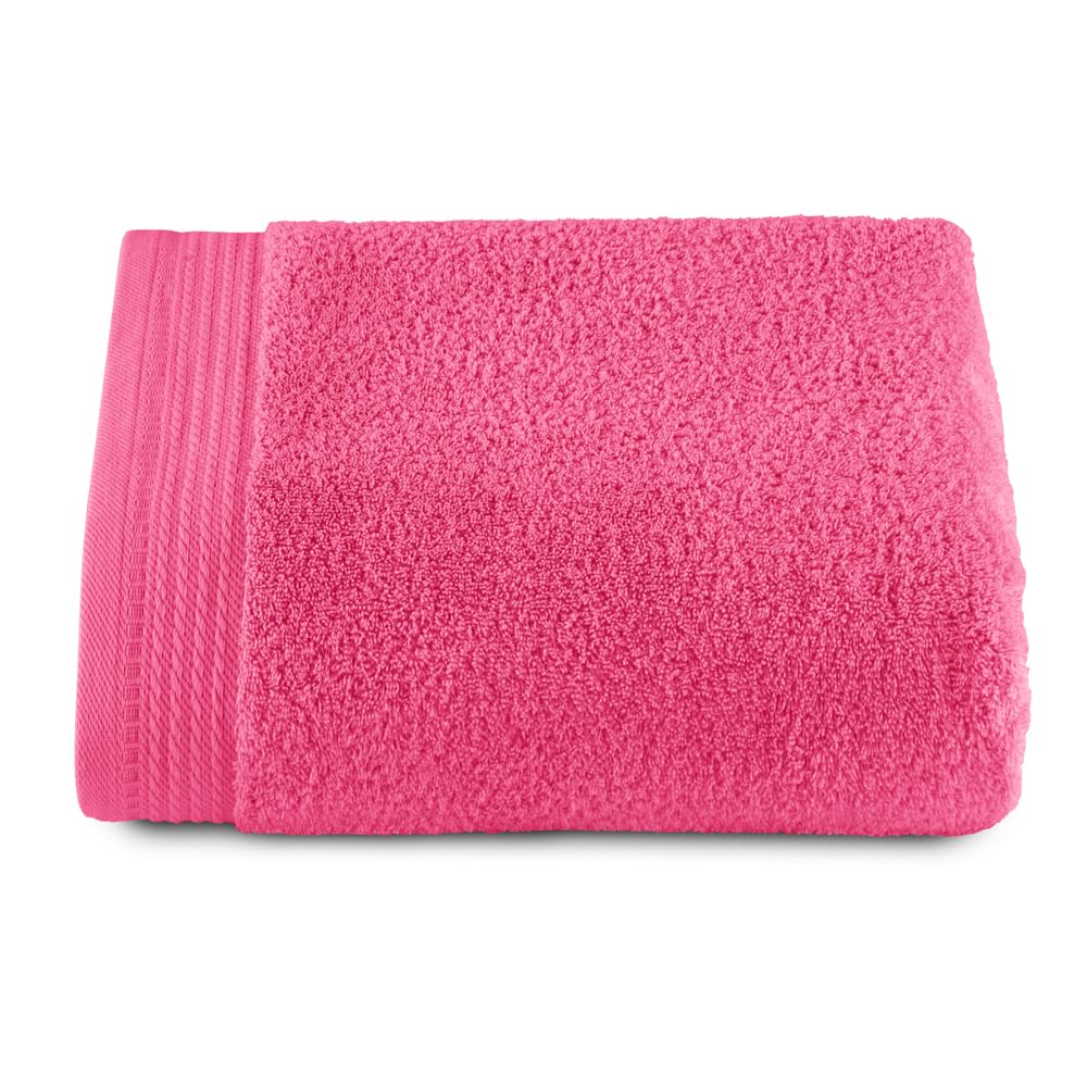 RIZO Top Towel – Set of 1 Shower Towel – Bath Towels – 100% Combed Cotton – 600 g/m2 – Measure 70 x 140 cm – Strawberry