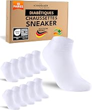 sockenkauf24 10 Pairs Diabetic Socks for Men and Women, No Elastic and Seamless, Diabetic Socks, with Comfortable Waistband and No Rubber