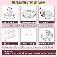 Vista 7 de 4 piezas de inserción de brida de 0.669 in, compatible con Medela/TSRETE/momcozy, inserto de silicona sin BPA para protector de extractor de leche