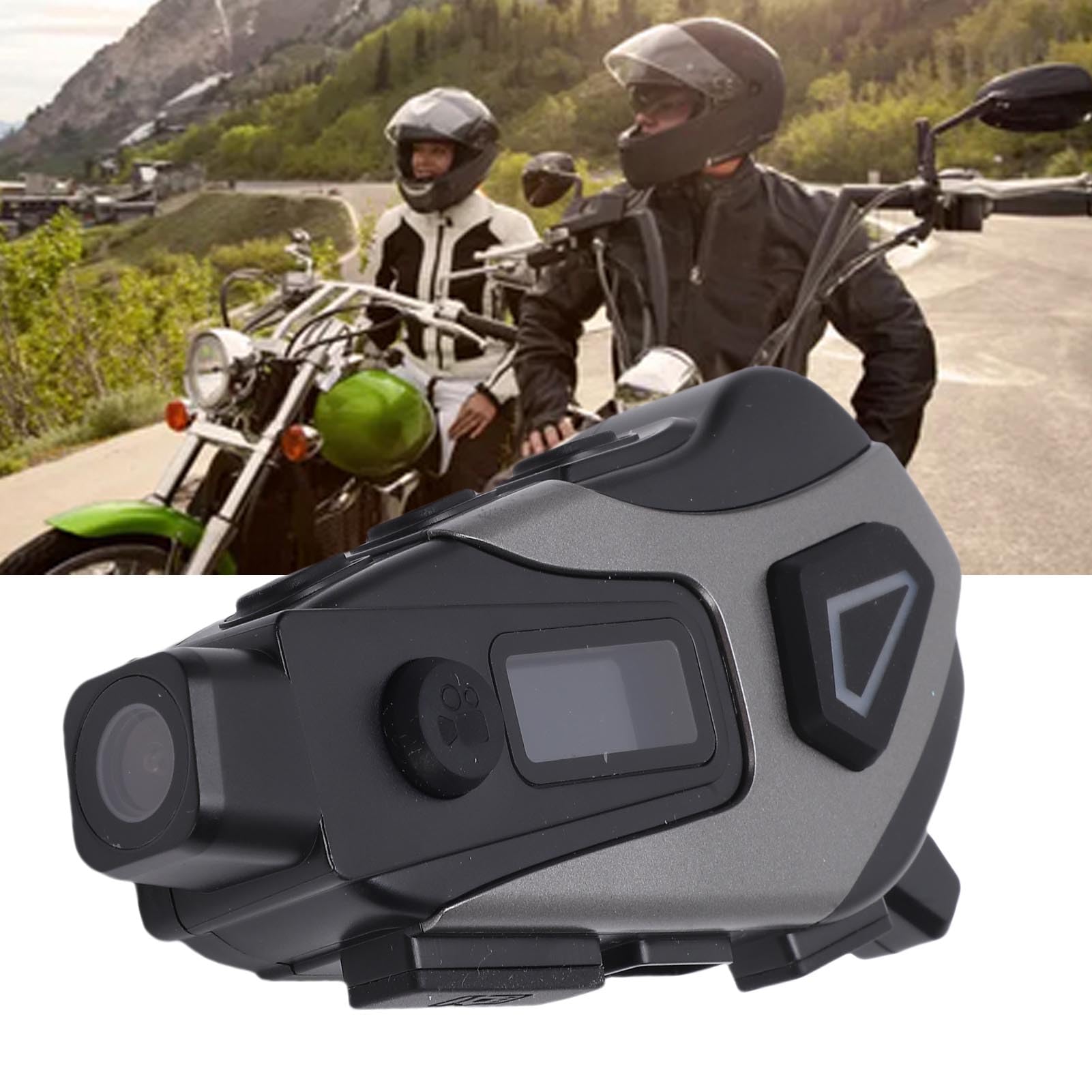 Casco de moto con cámara 1080p vídeo 5.4 IPX8 altavoz de 40 mm HiFi sonido 1200 mAh batería tipo C carga rápida para moto bicicleta al aire libre al aire libre