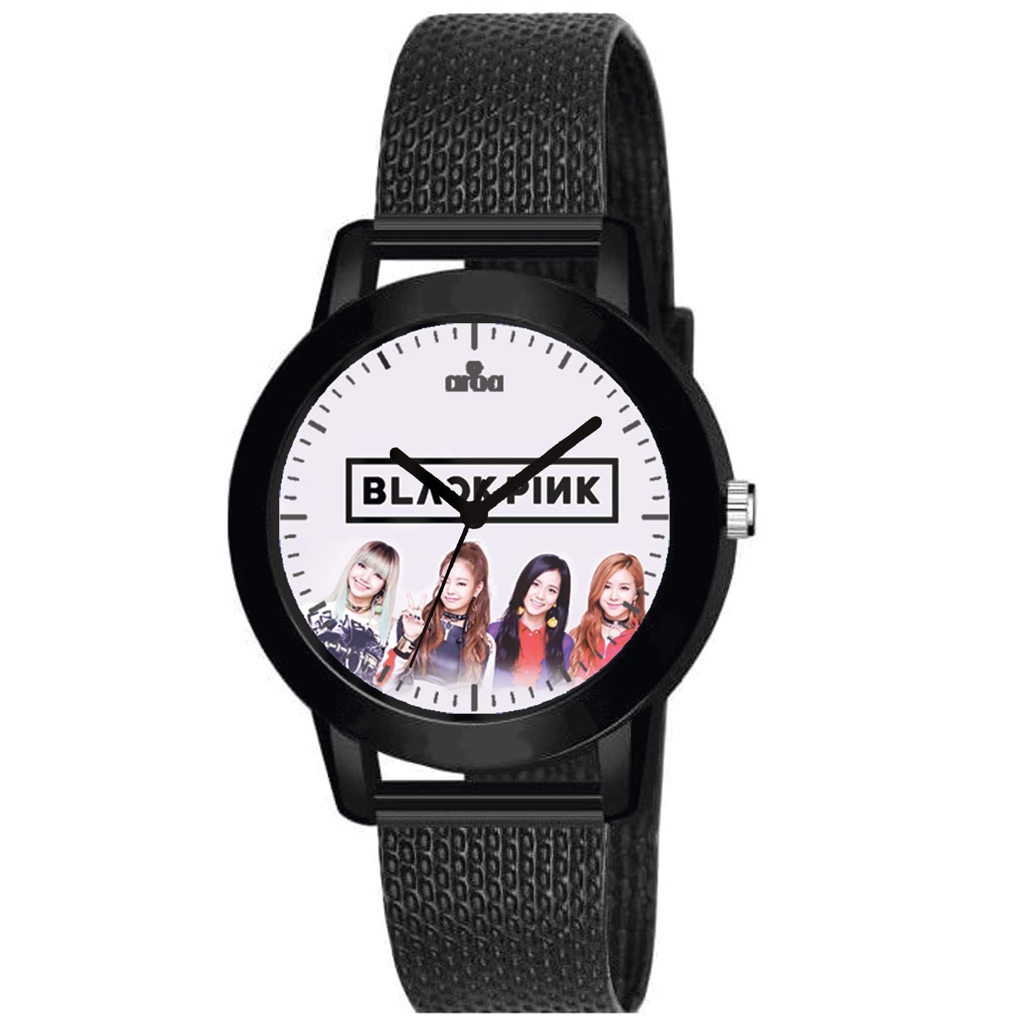 AROA Watch for Womens with Blackpink House Kpop Model :531 in Black Metal Type Rubber Analog Watch Pink Dial for Women Stylish Watch for Girls (B0C4LLCL7R) Amazon Price History, Amazon Price Tracker