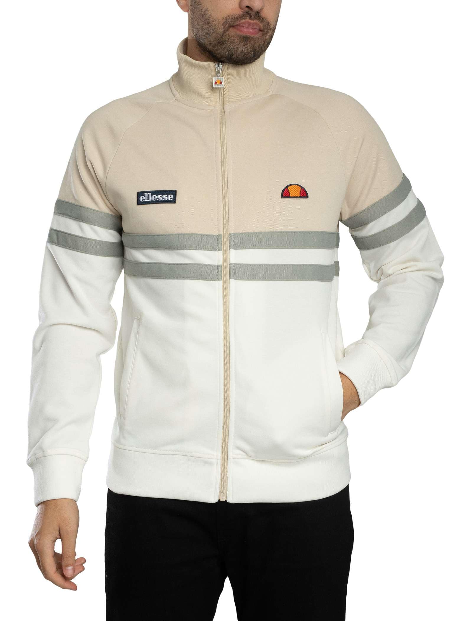 Ellesse Men's Off White/Stone Rimini Track Jacket, L