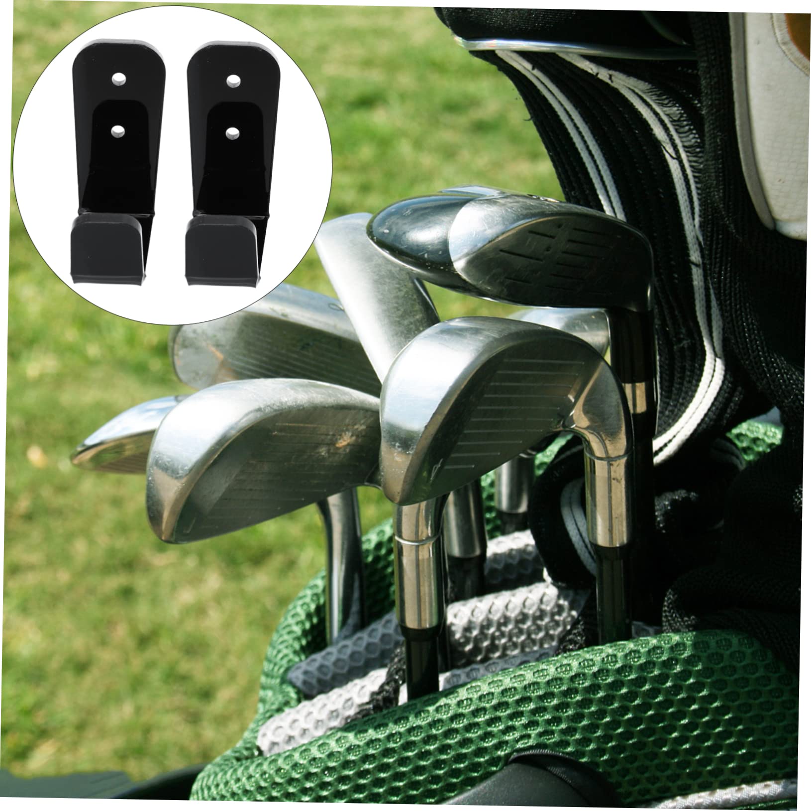 Gogogmee 6 Sets Strong Durable Hockey Stick Wall Mount Holder for Ski Poles Fishing Rods Home Decor