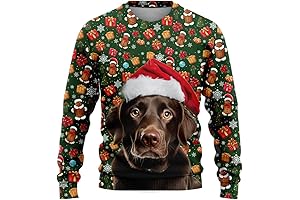 Deck the Paws with Festive Cheer: Chocolate Lab Christmas Sweater for Unforgettable Holiday Style