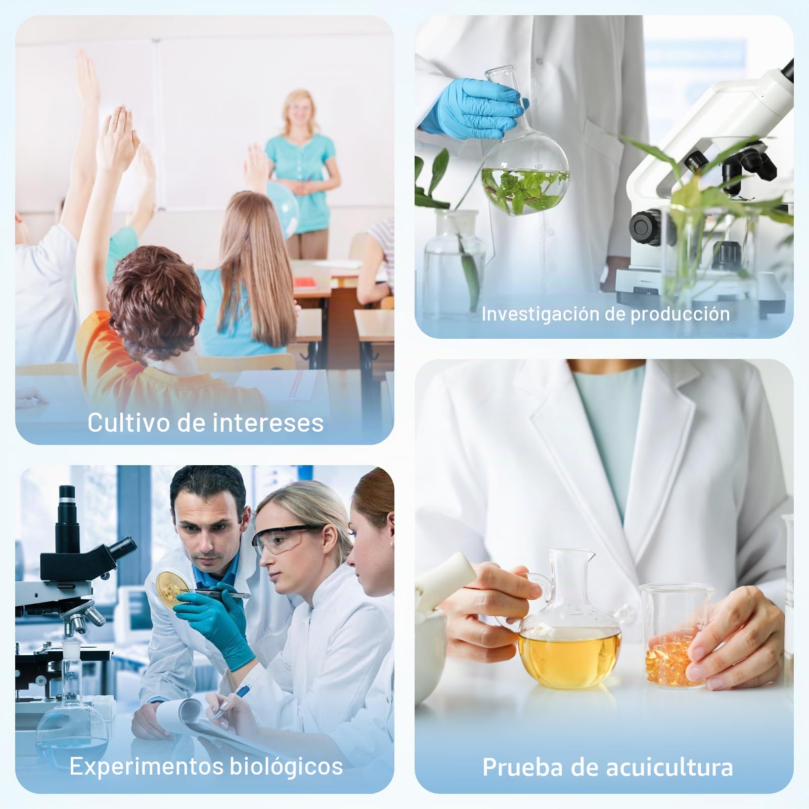 Microscopio binocular para adultos y niños, aumento de 40X-1600X con luz de relleno LED dual, microscopio educativo biológico binocular con kit de inicio completo y más de 25 accesorios
