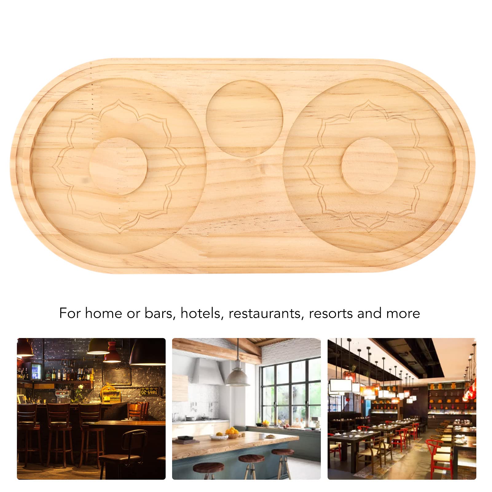 Salt Rimmer Pine, Wood Sugar Rimmer Holder Bar Tool Glass Rimming Salts and Sugars for Cocktail Margarita (A)