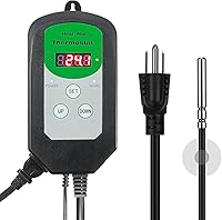 Vista 10 de Alfombrilla térmica para plántulas con termostato de 40 a 108 grados Fahrenheit, almohadilla térmica hidropónica cálida con controlador