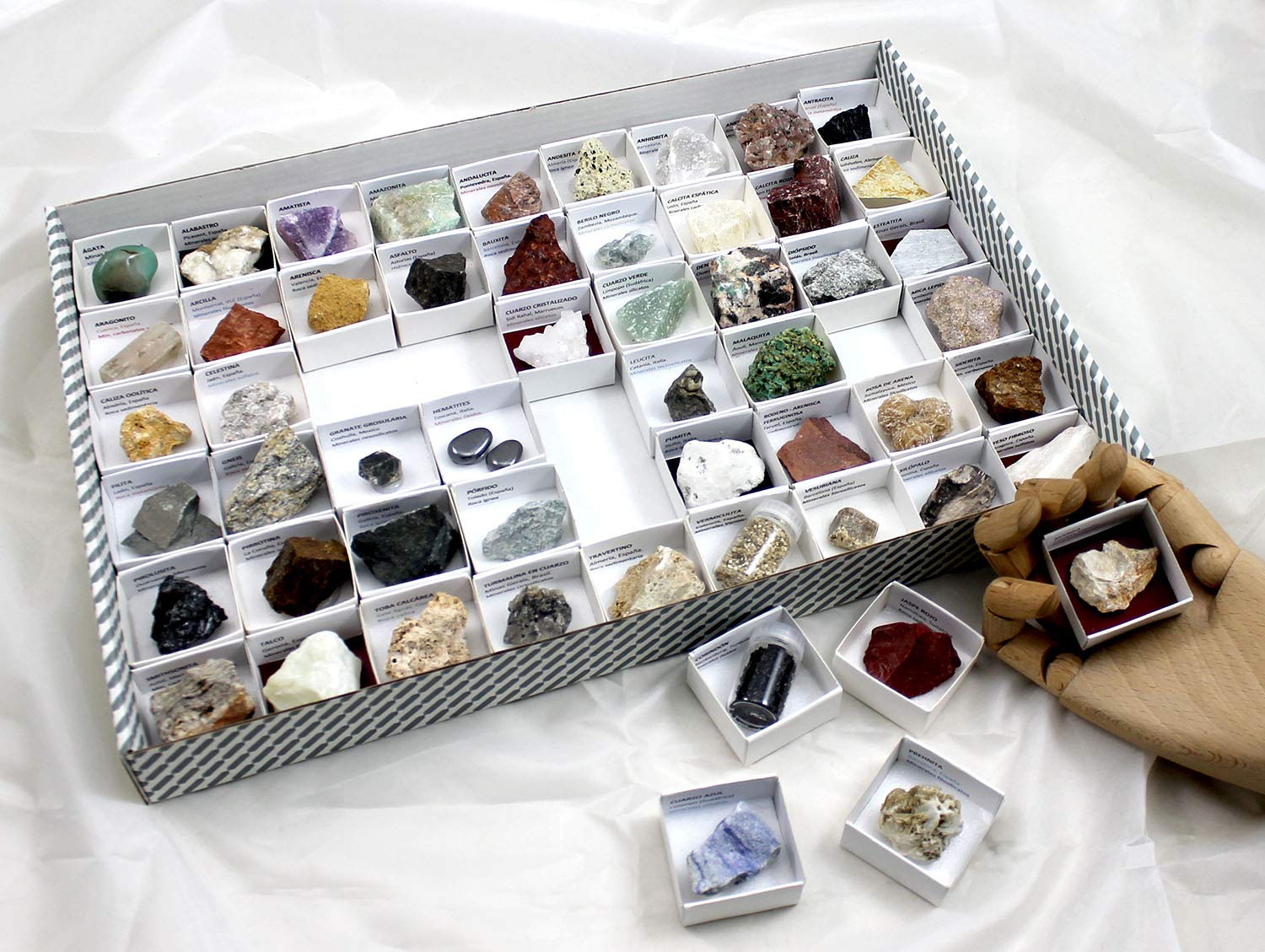 Colección de 54 minerales y Rocas