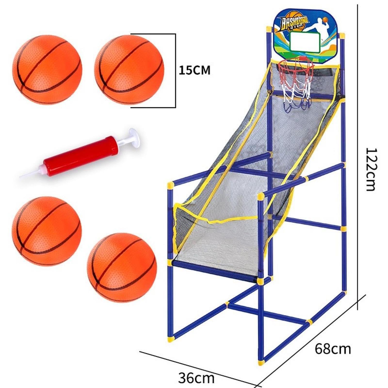 2 Pezzi Tabellone Basket Gioco Arcade Bambini Sport Canestro Portatile Struttura Stabile Materiali Durevoli Adatto a Salotto Palestra Stanza Bambini, con 4 Palle