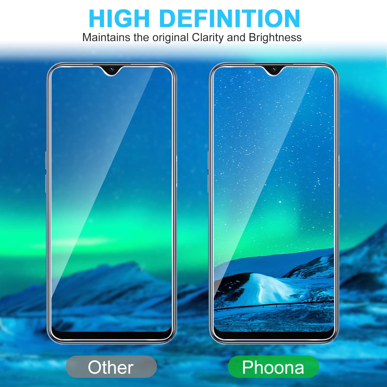 Pellicola in vetro temperato per OPPO A16/A16s