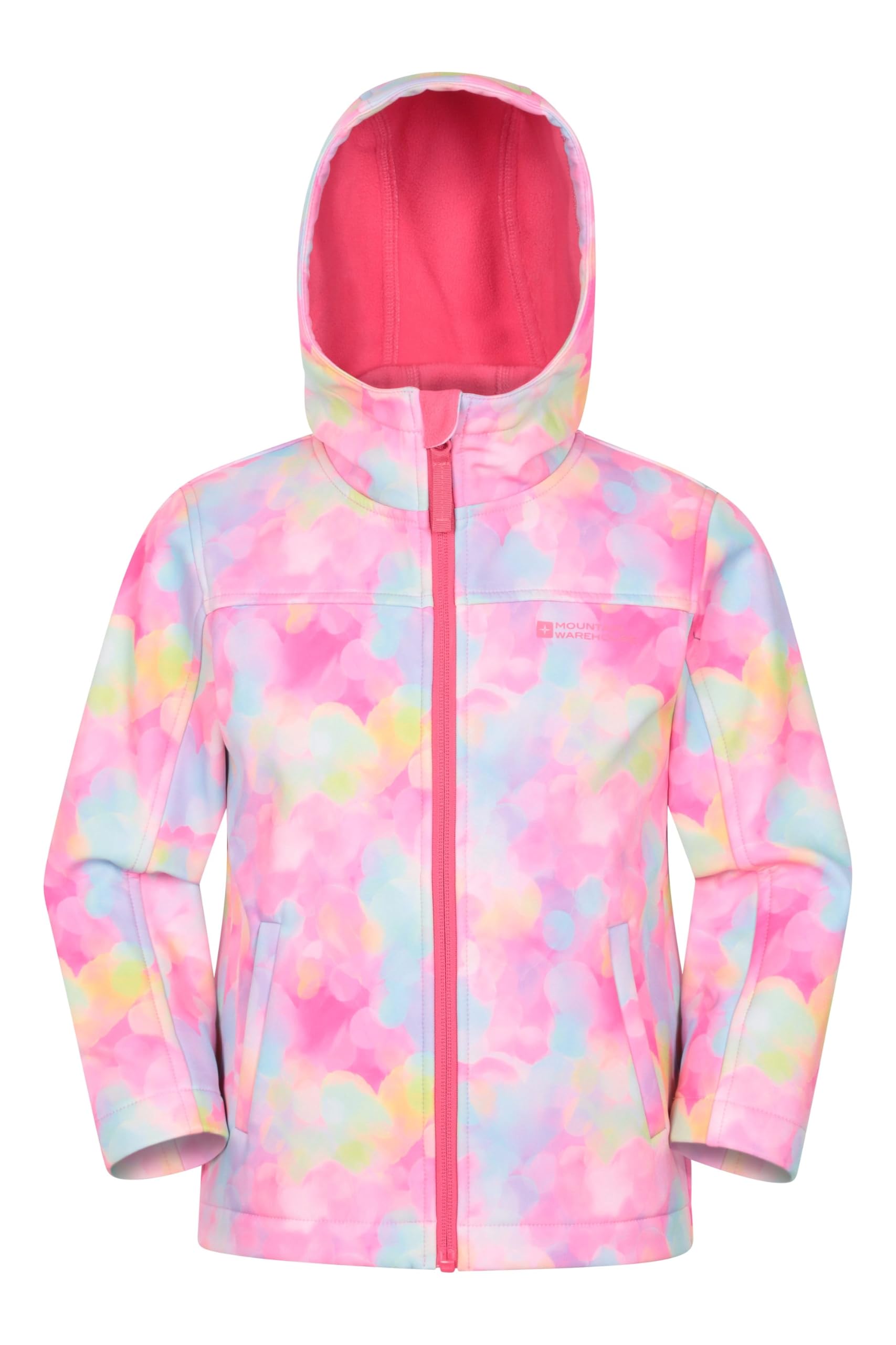 Mountain Warehouse Bubble Gum (05) Exodus Kids Printed Softshell Jacket 7-8Y