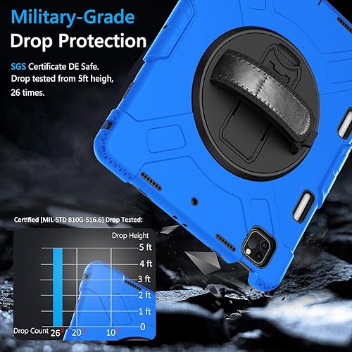 Miniatura 2 de Miesherk Funda para iPad Pro de 12.9 pulgadas 6ª/5ª/4ª generación, grado militar resistente a prueba de golpes funda para iPad Pro 12.9 - soporte