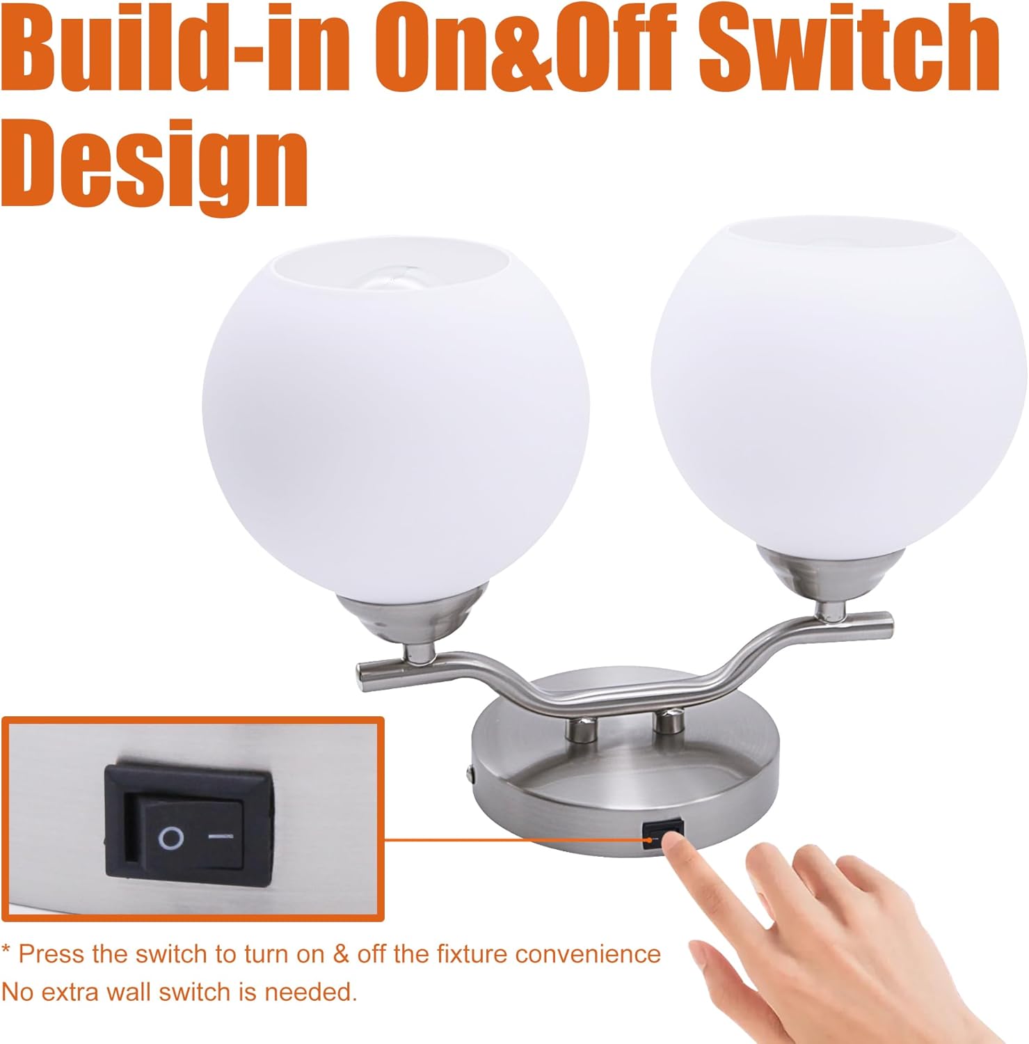 Facon 12V RV Pendant Dining Table Light with Replaceable Bulb (2 X E26 Bulb Included), RV Camper Dinette Light with Glass Shape and Switch, 12Volts Pendant Lamp for Automotive Kitchen Island