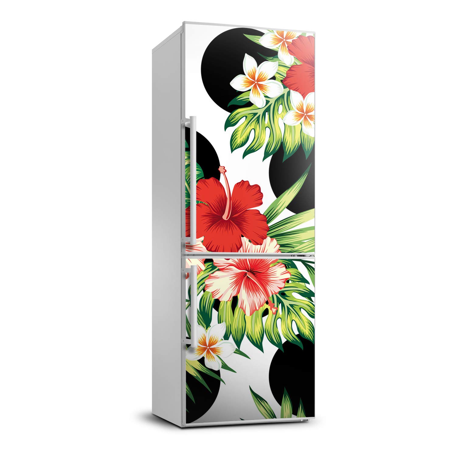 Vinilo para refrigerador 60x180 motivos hawaianos película autoadhesiva pared