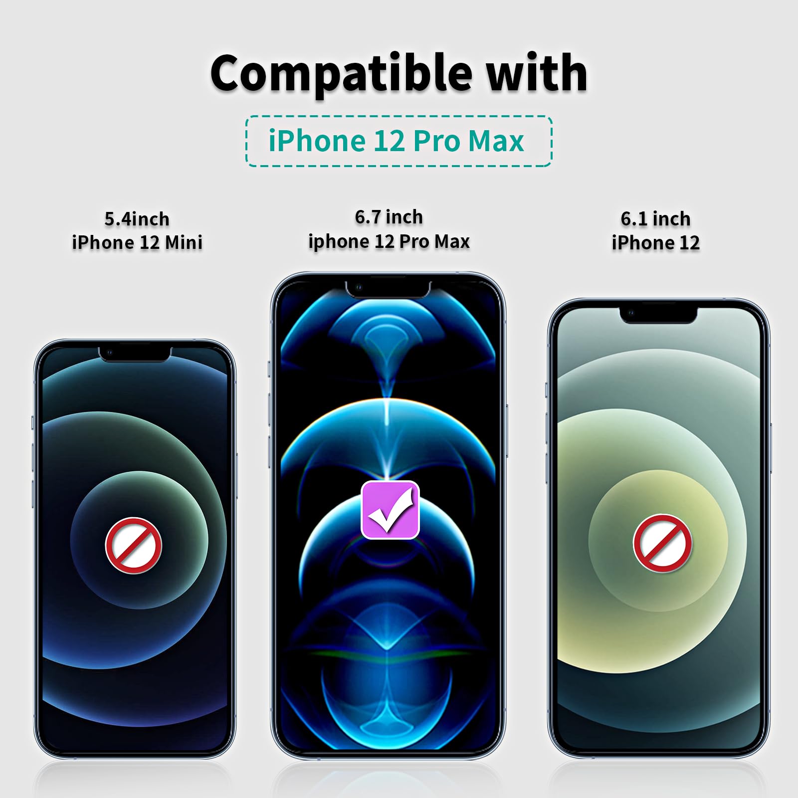 Pellicola In Vetro Temperato Per IPhone 12 Pro Max (6,7'') – Durezza 9H, HD, Anti Graffio E Impronte