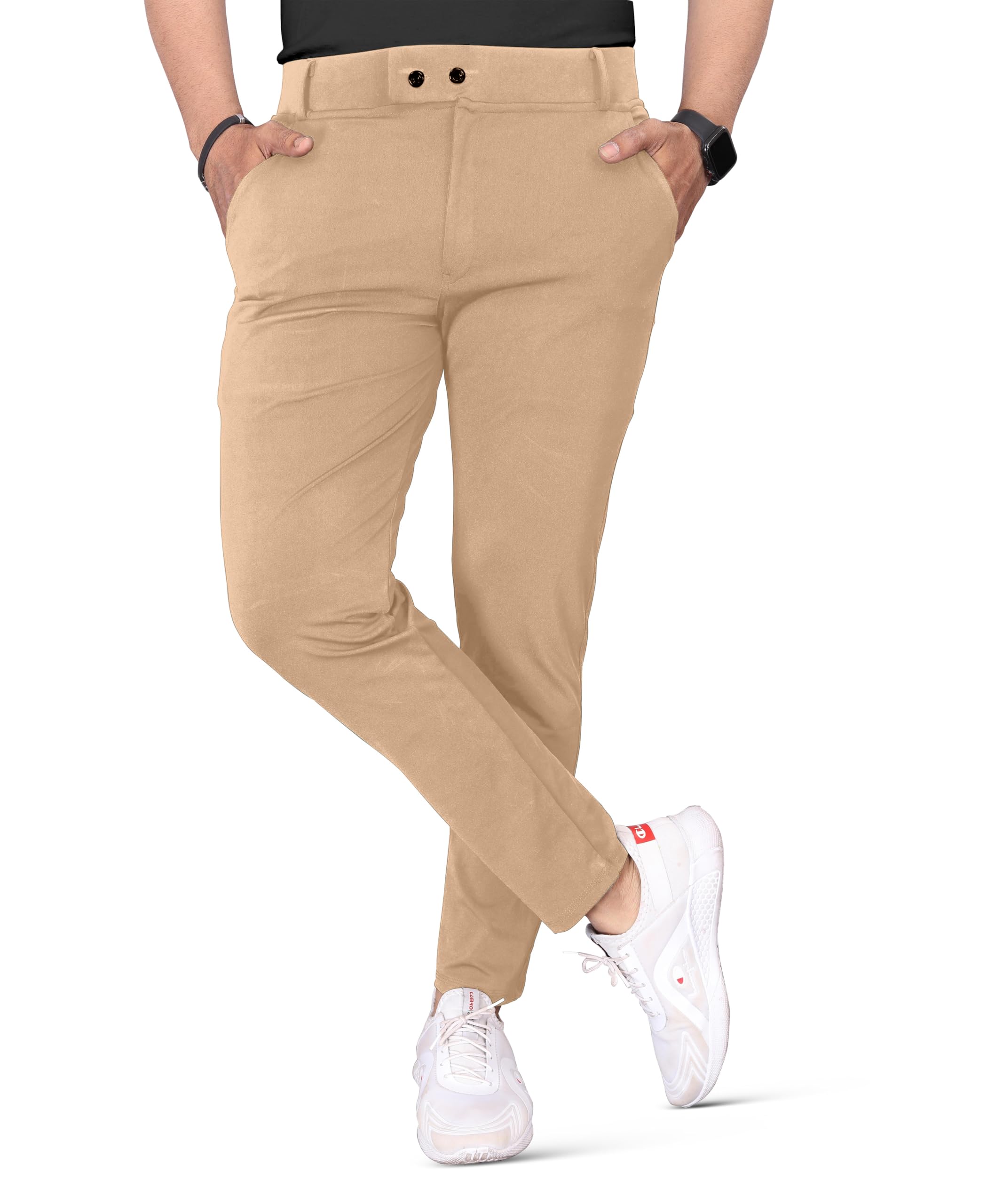 valley Mehrang Men's Stretchable Stretchable Formal Pant Trousers | Stylish Slim Fit Men's Wear Trousers for Office or Party | Polycotton Knitted Fabric-picture-12
