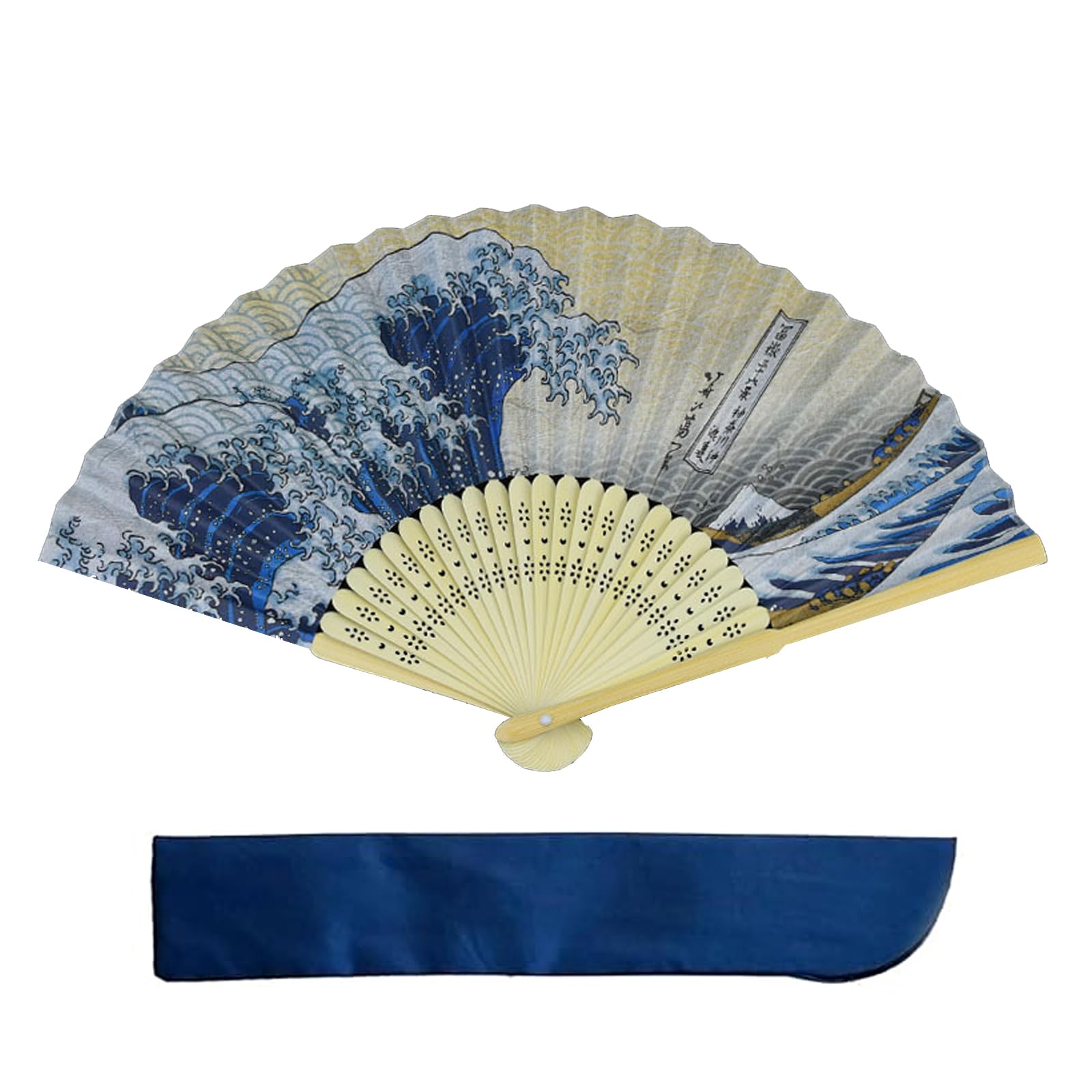Bamboo Silk Hand Fan, Japanese Style