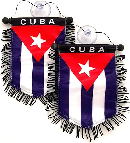 Banderas cubanas para coches, accesorios adhesivos, mini pancartas colgantes para ventana, mini pancarta hecha con calidad para Cuba, accesorio para