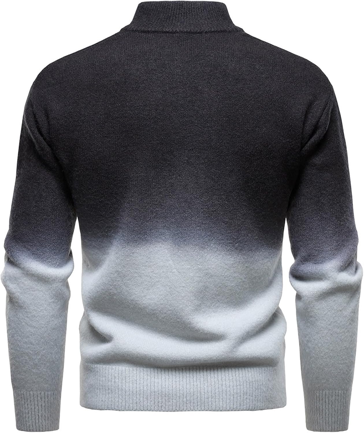 Mens Cardigan Sweater Full Zip Casual Slim Fit Knit Sweaters Stand Collar Winter Cardigans Color Block Jacket Sweaters