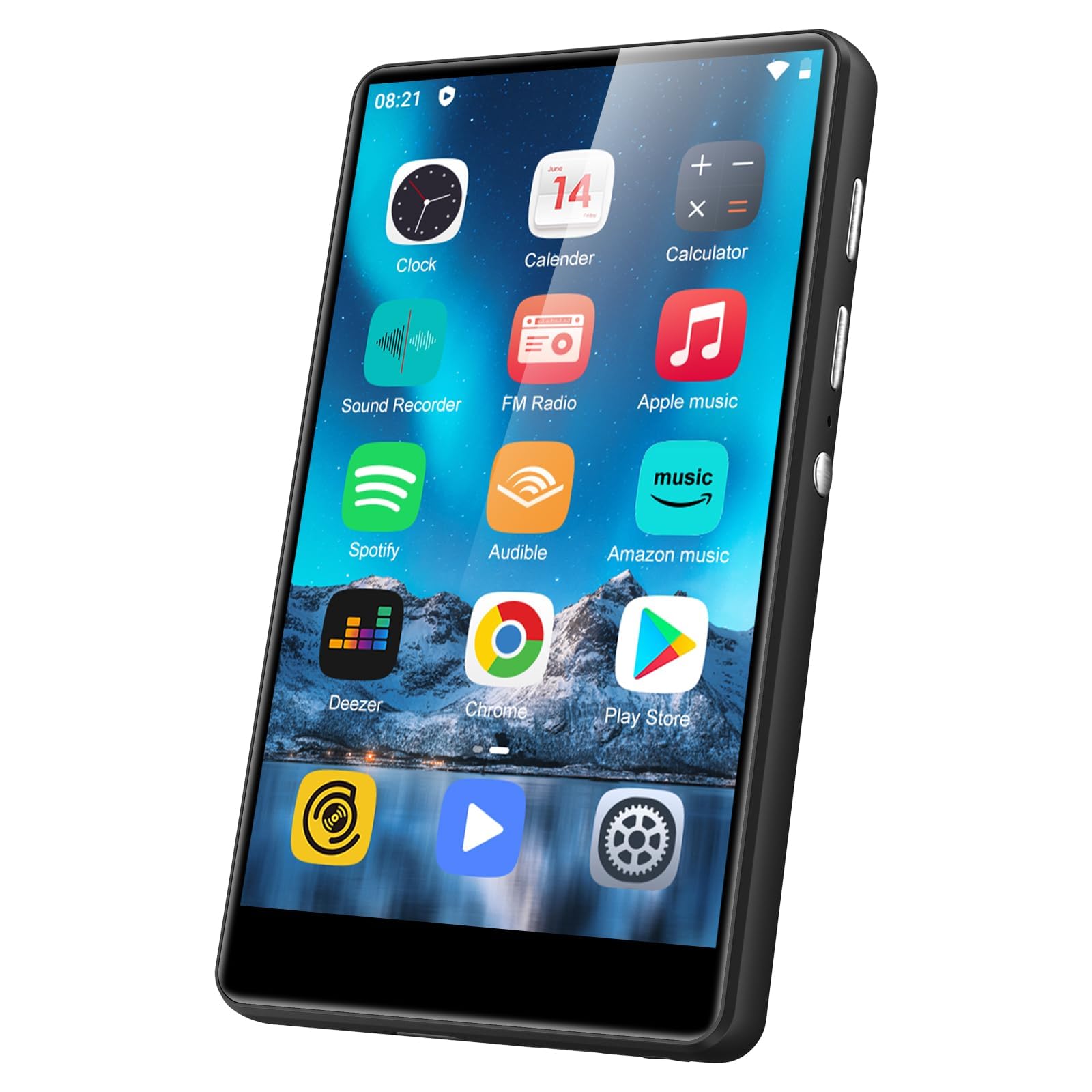 80GB odtwarzacz MP3 z Bluetooth i Wi-Fi, SWOFY 4.0-calowy odtwarzacz MP3 i MP4 z ekranem dotykowym Android, przenośny odtwarzacz muzyki dla dzieci z Spotify, Amazon Music, radiem, rejestratorem