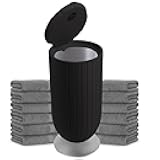 Large 27L Bathroom Towel Warmer Dryer – 5-Min Rapid Heat, 4 Modes, Auto Flip-Top, Aromatherapy, Night Light & ETL Certified for Towels, Blankets & Clothes. (Black)