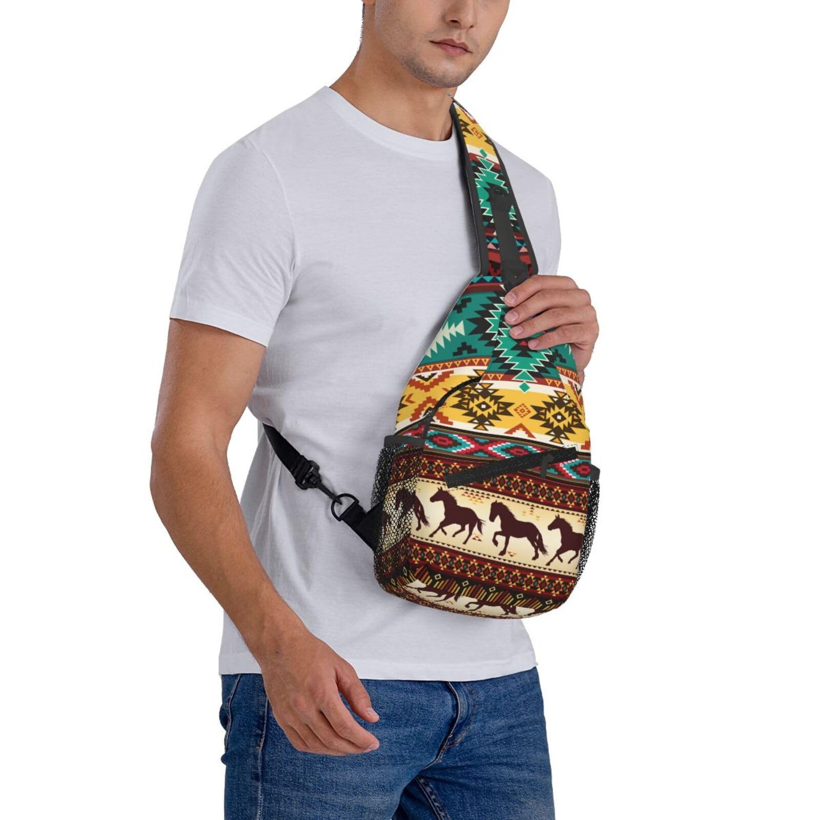Mochilas cruzadas de cuerda ajustable, bolsa de hombro con un hombro, viajes, senderismo, ciclismo, para hombres y mujeres, regalo, Bolsa 3-2, Mochilas Sling 6