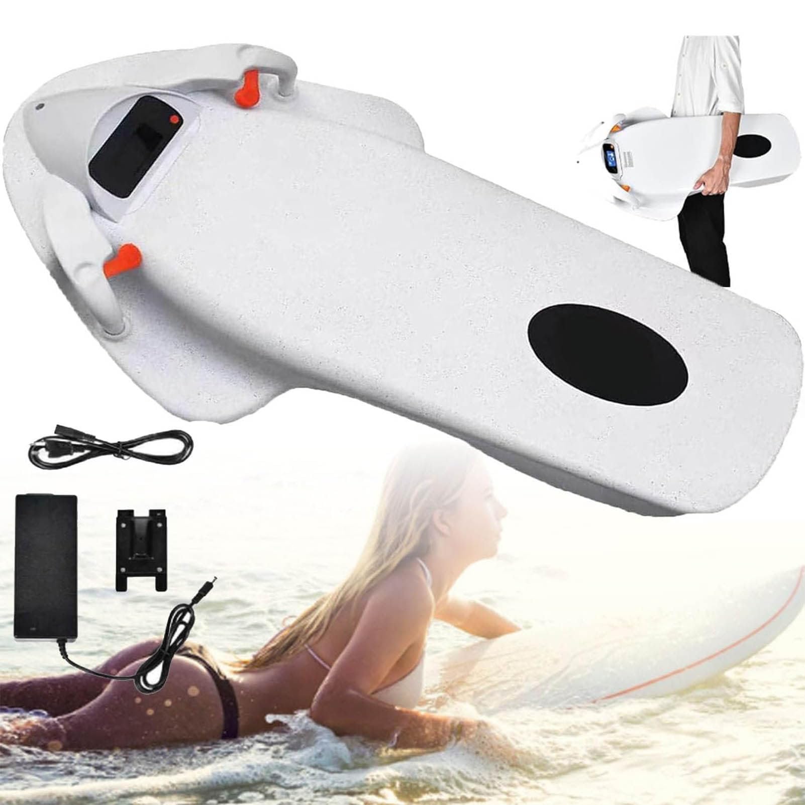Electric Jet Surfboard - Tabla de Surf motorizada de Doble Velocidad con Pantalla LCD de batería, para emocionantes Aventuras de Buceo y esnórquel, diseño Impermeable