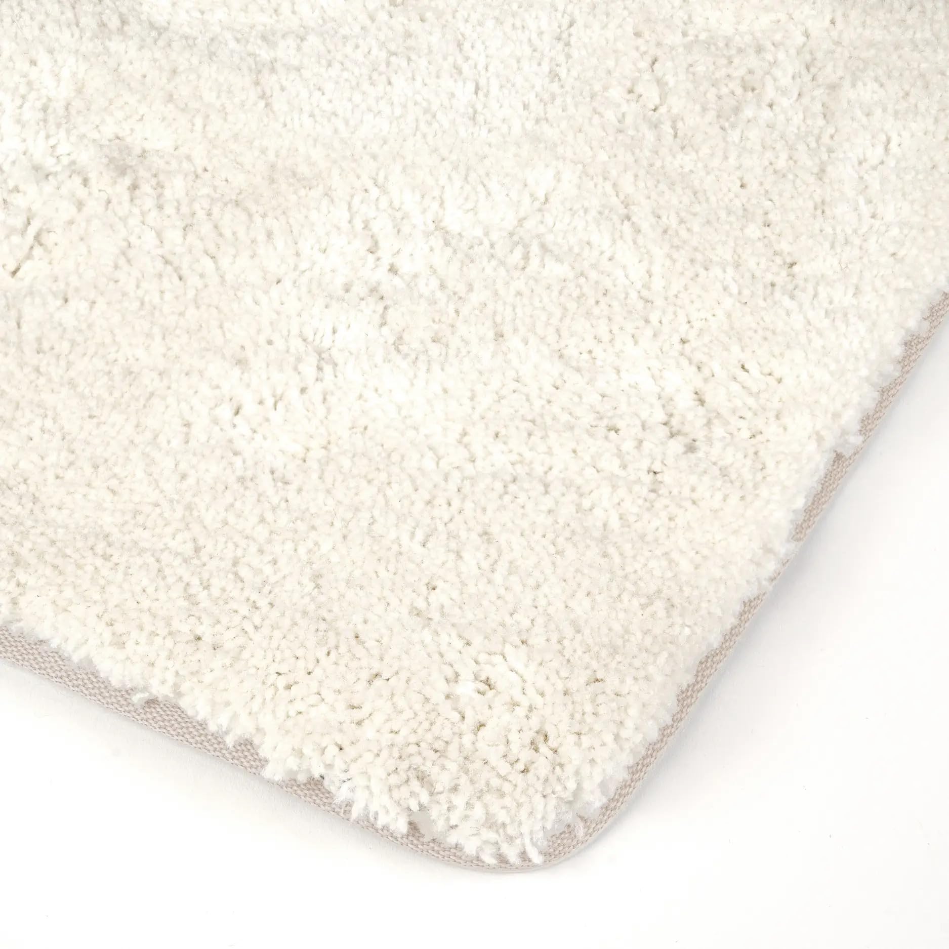 Tappeto shaggy Leighton 80 x 140 cm bianco - a pelo lungo morbido e soffice - per soggiorno, camera da letto e cameretta - morbido effetto pelliccia in poliestere